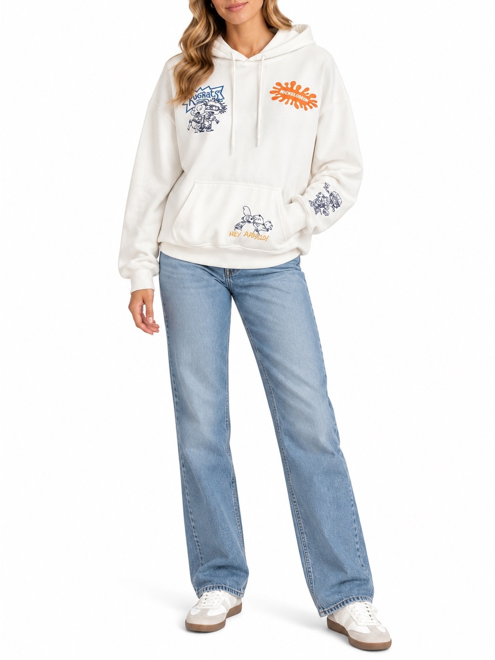 Nickelodeon Size Medium White Character Sweatshirt